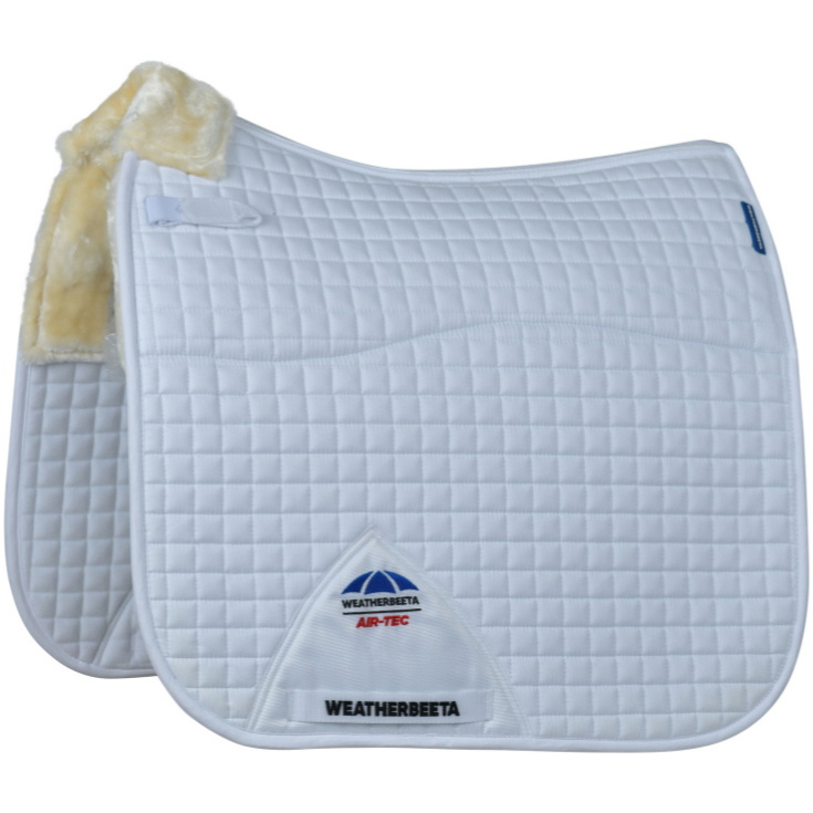 2025 Weatherbeeta Prime Air-Tec Comfy Fleece Dressage Saddle Pad 1029559 - White